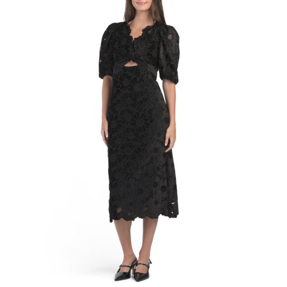 SANDRO NOIR Velvet Maxi Dress - Picture 1 of 2